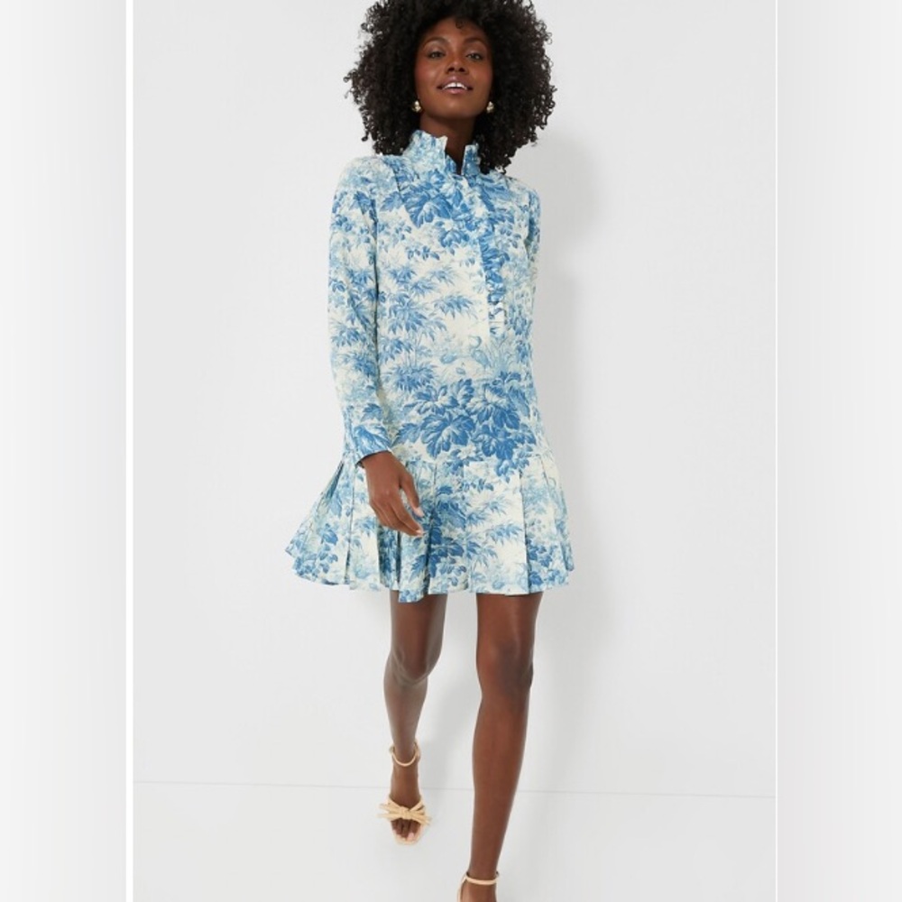 Misty blue toile Tate dress